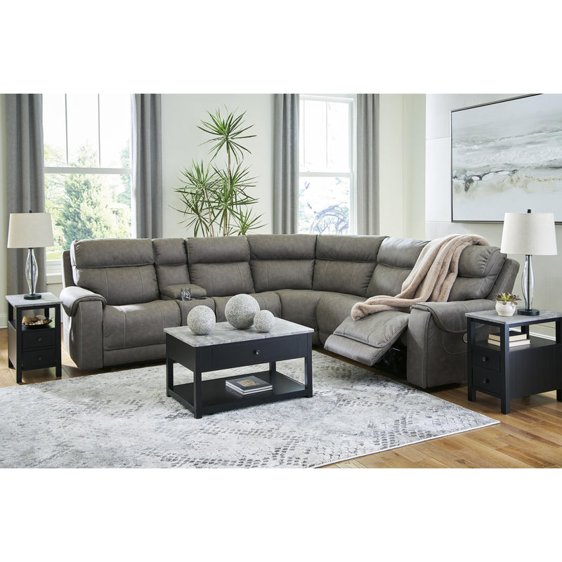 Signature Design by Ashley Starbot Power Reclining Leather Look 6 pc Sectional 2350158/2350157/2350131/2350177/2350146/2350162 IMAGE 4