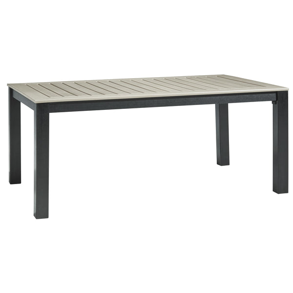 Signature Design by Ashley Mount Valley P384-625 Rectangular Dining Table with Umbrella Option IMAGE 1