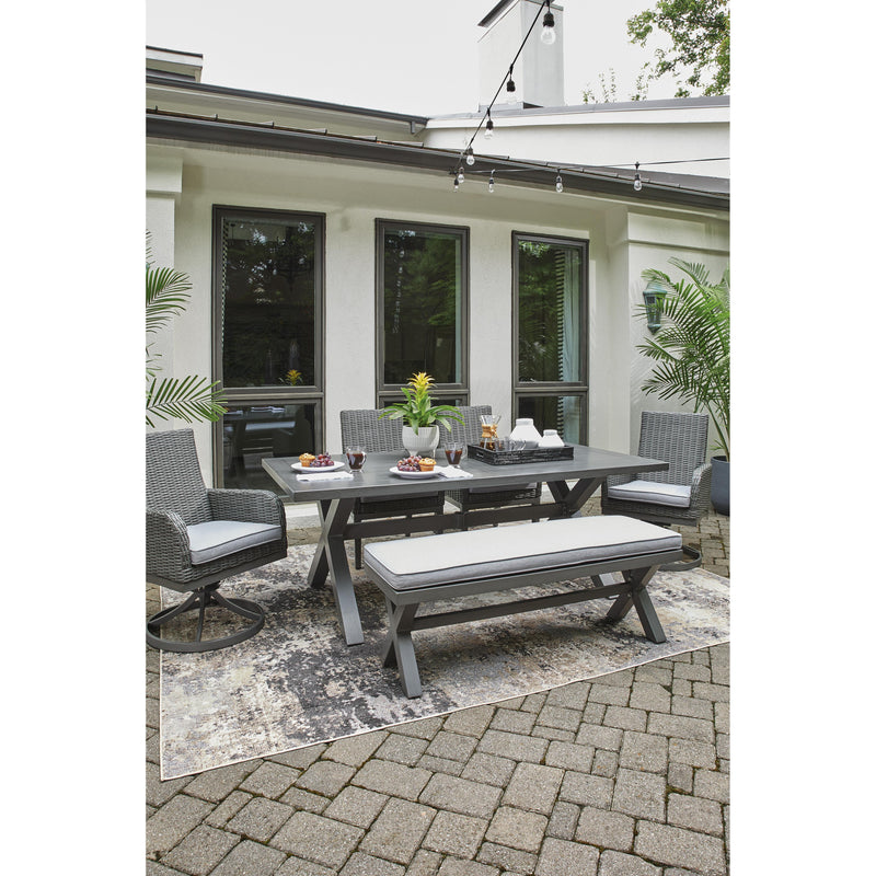 Signature Design by Ashley Elite Park P518-625 Rectangular Dining Table with Umbrella Option IMAGE 12