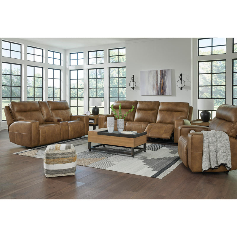 Signature Design by Ashley Game Plan Power Reclining Leather Loveseat with Console U1520618 IMAGE 10