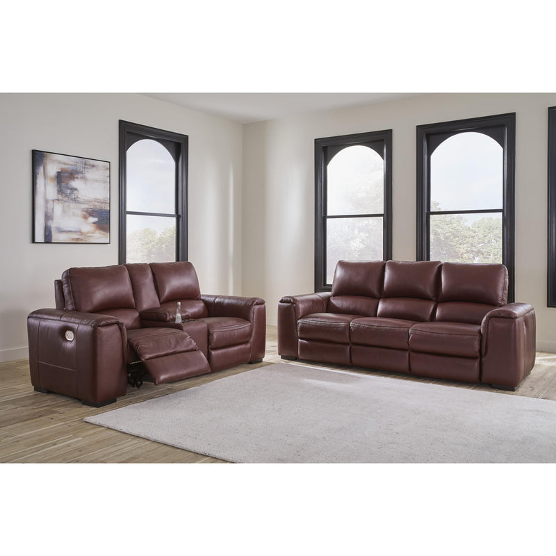 Signature Design by Ashley Alessandro Power Reclining Leather Match Loveseat with Console U2550118 IMAGE 12