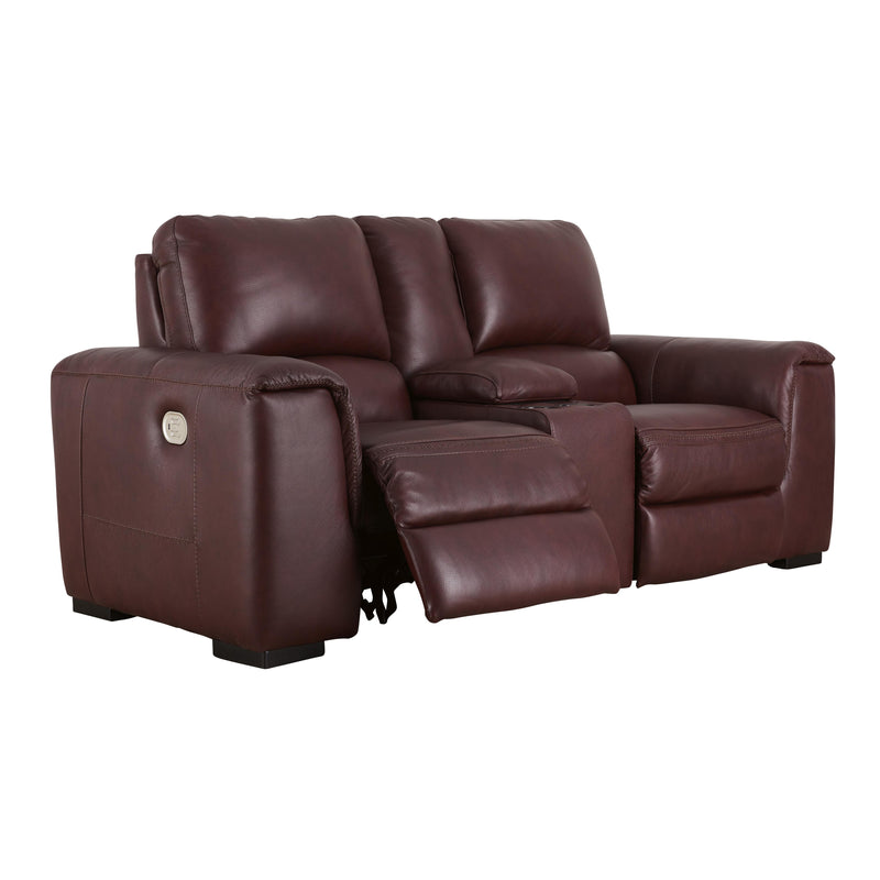 Signature Design by Ashley Alessandro Power Reclining Leather Match Loveseat with Console U2550118 IMAGE 2