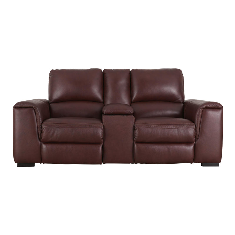 Signature Design by Ashley Alessandro Power Reclining Leather Match Loveseat with Console U2550118 IMAGE 3