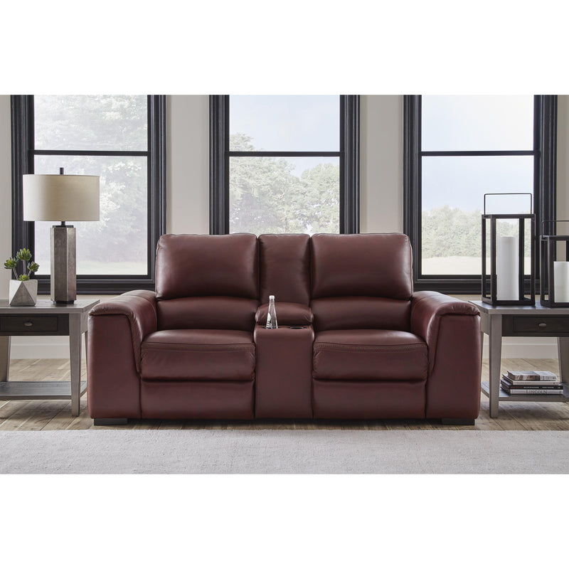 Signature Design by Ashley Alessandro Power Reclining Leather Match Loveseat with Console U2550118 IMAGE 6