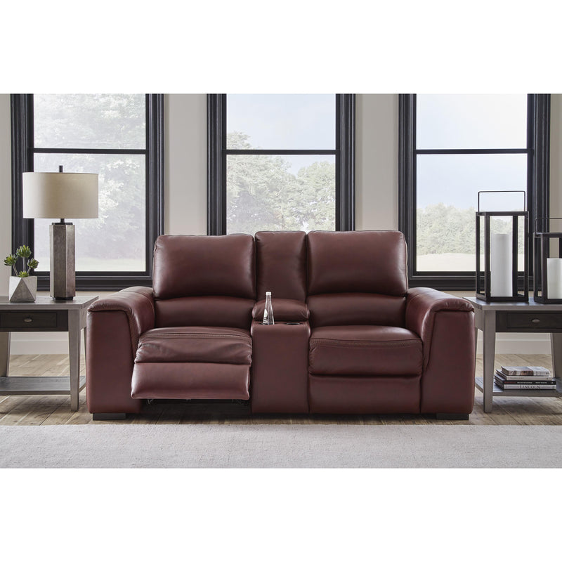 Signature Design by Ashley Alessandro Power Reclining Leather Match Loveseat with Console U2550118 IMAGE 7