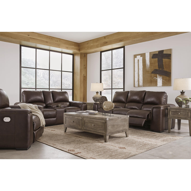 Signature Design by Ashley Alessandro Power Reclining Leather Match Loveseat with Console U2550218 IMAGE 14