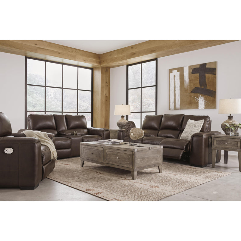 Signature Design by Ashley Alessandro Power Reclining Leather Match Loveseat with Console U2550218 IMAGE 15