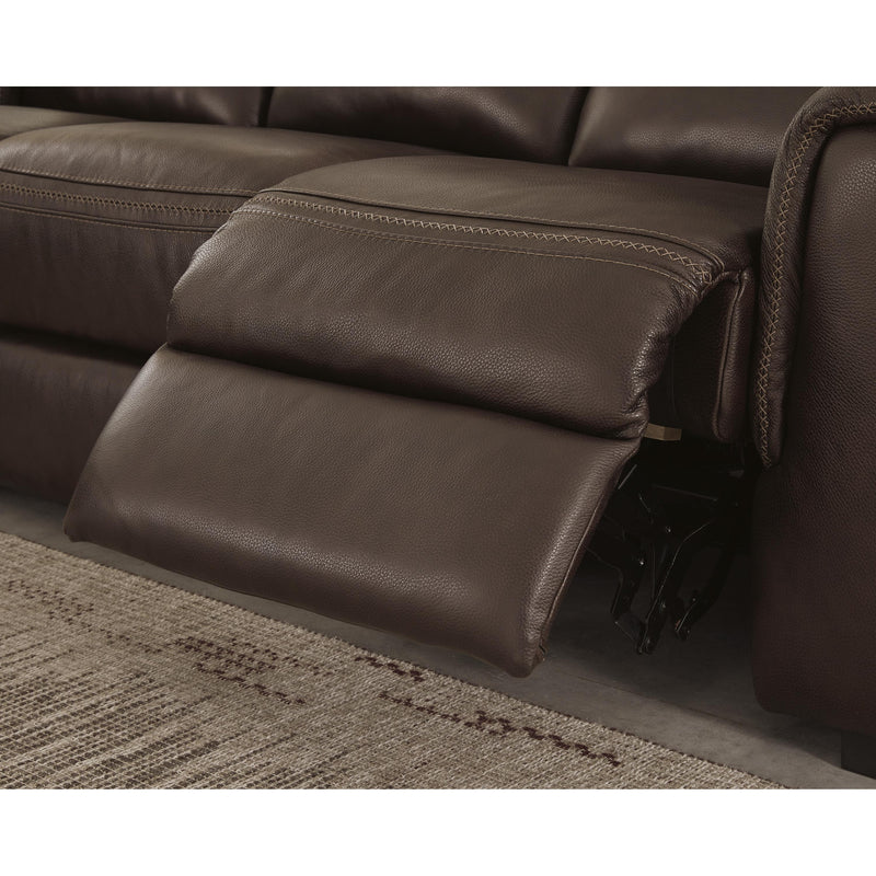 Signature Design by Ashley Alessandro Power Reclining Leather Match Loveseat with Console U2550218 IMAGE 9