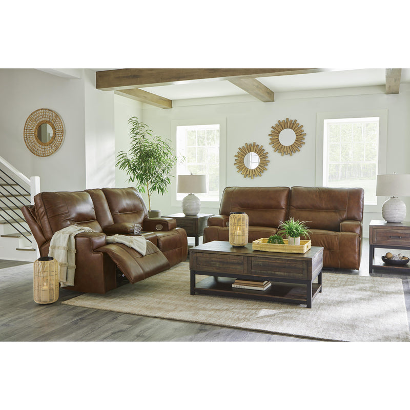 Signature Design by Ashley Francesca Power Reclining Leather Match Loveseat with Console U2570518 IMAGE 10