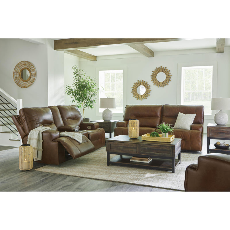 Signature Design by Ashley Francesca Power Reclining Leather Match Loveseat with Console U2570518 IMAGE 12