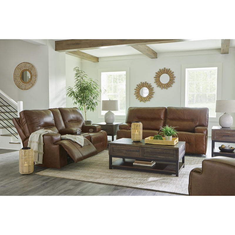 Signature Design by Ashley Francesca Power Reclining Leather Match Loveseat with Console U2570518 IMAGE 13