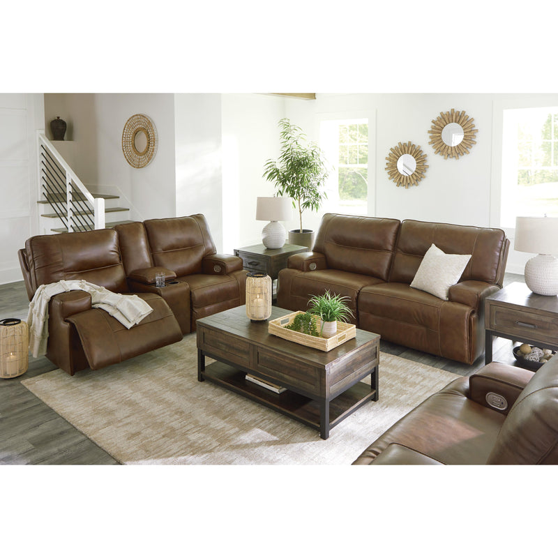 Signature Design by Ashley Francesca Power Reclining Leather Match Loveseat with Console U2570518 IMAGE 14