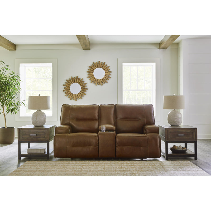 Signature Design by Ashley Francesca Power Reclining Leather Match Loveseat with Console U2570518 IMAGE 6