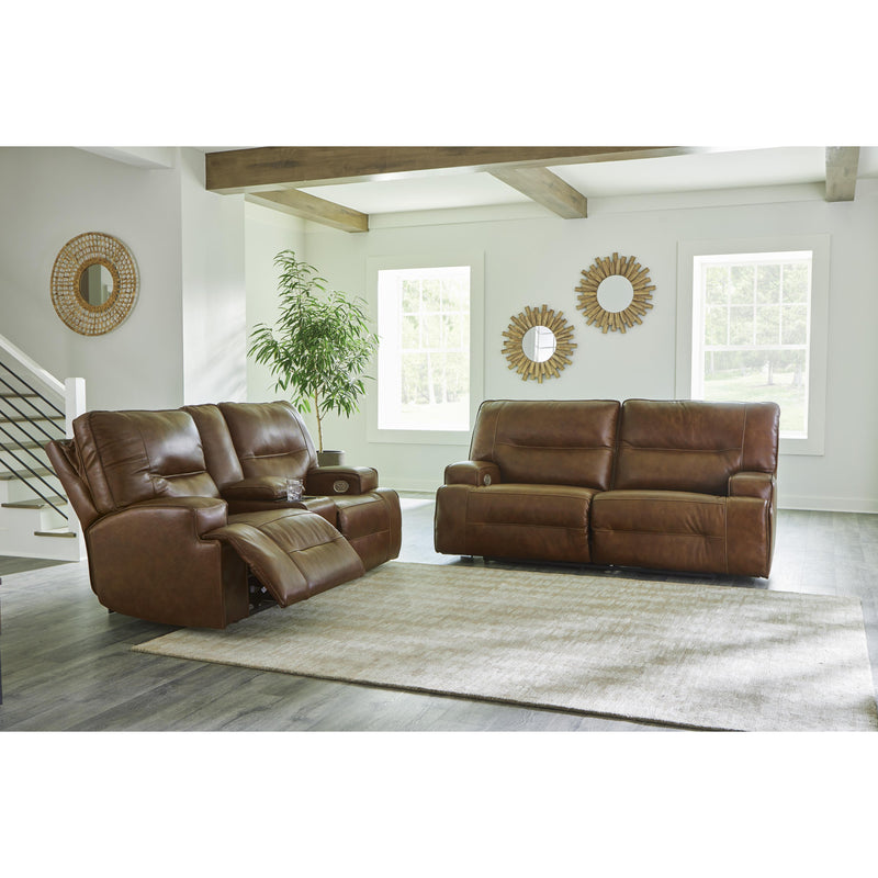 Signature Design by Ashley Francesca Power Reclining Leather Match Loveseat with Console U2570518 IMAGE 9