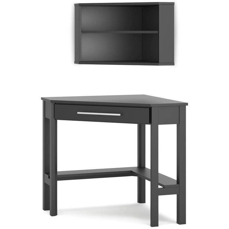 Signature Design by Ashley Otaska H206H1 Home Office Corner Desk with Bookcase IMAGE 3