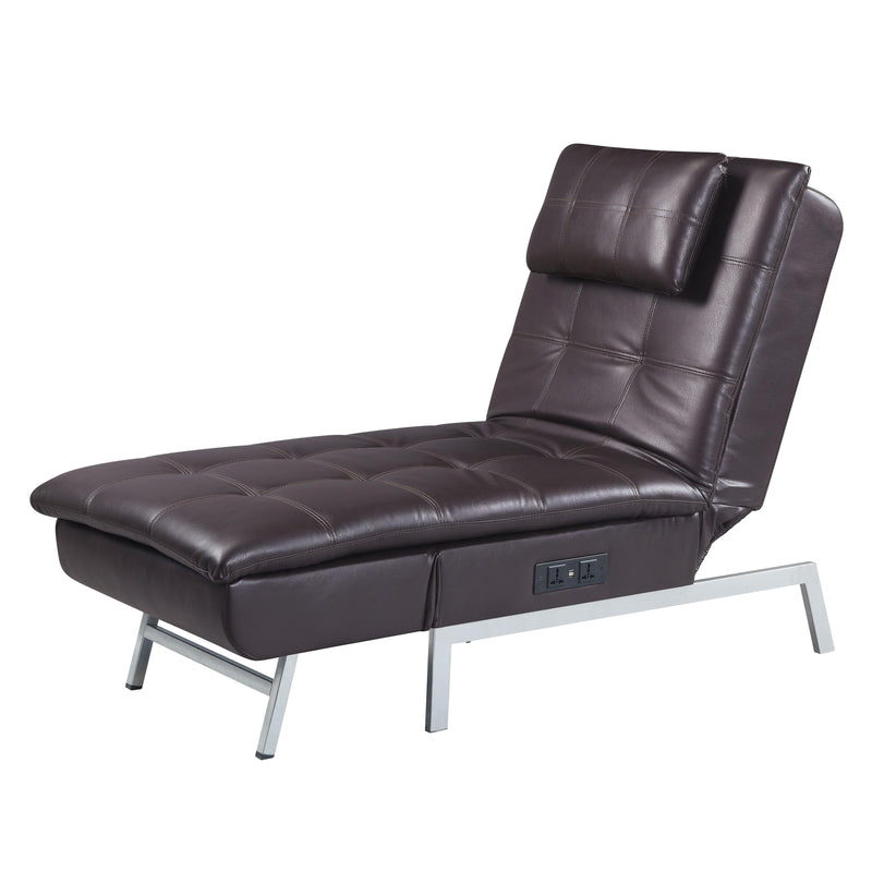 Acme Furniture Padilla Leather Look Chaise LV00825 IMAGE 5