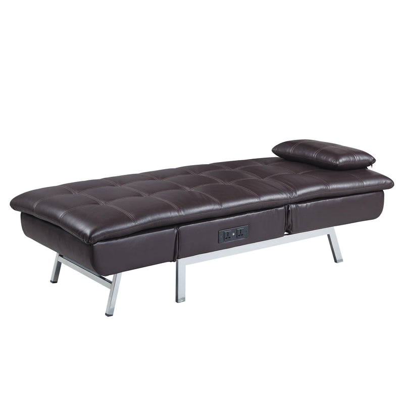 Acme Furniture Padilla Leather Look Chaise LV00825 IMAGE 6