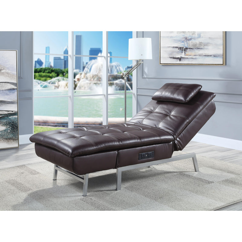 Acme Furniture Padilla Leather Look Chaise LV00825 IMAGE 9