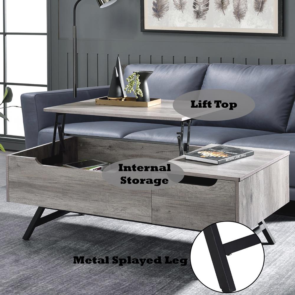 ACME Furniture TROY COFFEE TABLE トロイ Acme Furniture Throm LV00832 Coffee Table with Lift Top