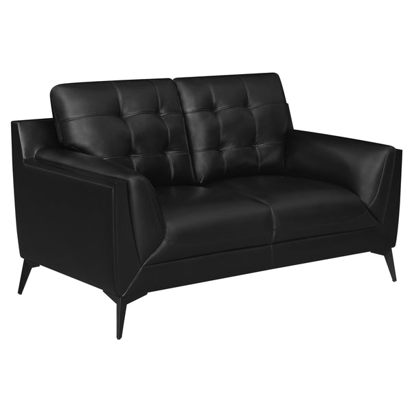 Coaster Furniture Moira Stationary Leatherette Loveseat 511132 IMAGE 1