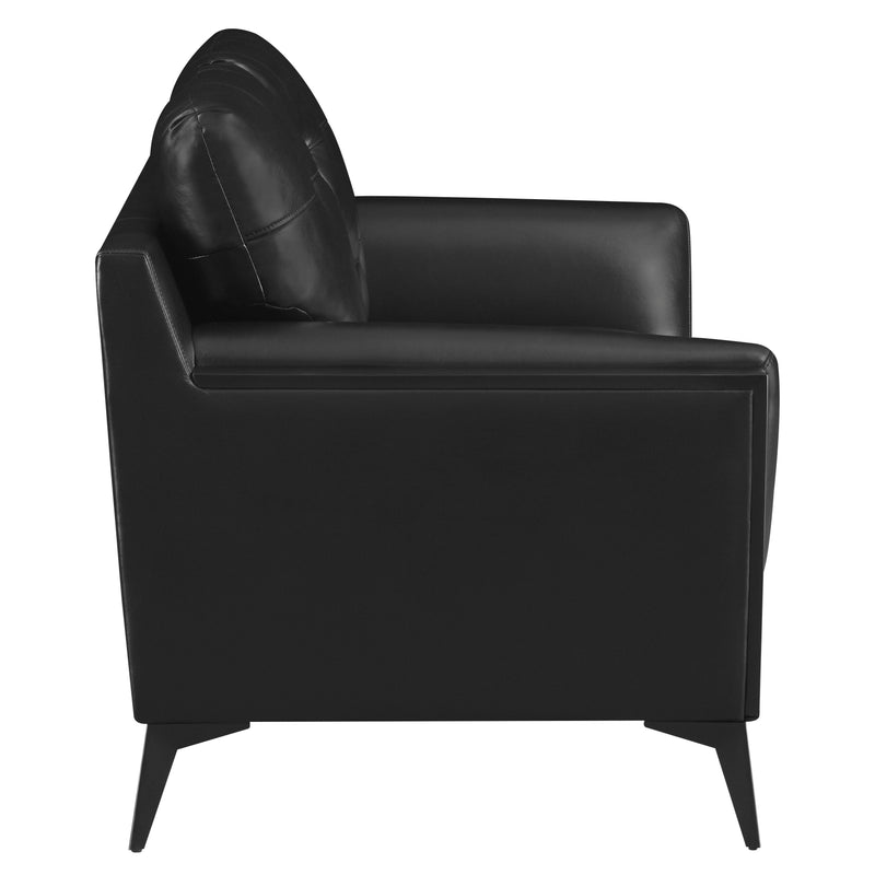 Coaster Furniture Moira Stationary Leatherette Loveseat 511132 IMAGE 3