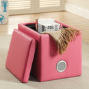  Furniture of America Rythmo Leather Storage Ottoman CM-AC122PK IMAGE 2