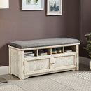 Furniture of America Gwebdolyn CM-AC308WH Shoe Bench IMAGE 1