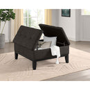  Furniture of America Fazio Fabric Storage Ottoman CM-AC365GY IMAGE 2