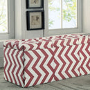  Furniture of America Zahra Fabric Storage Ottoman CM-BN6031RD IMAGE 1