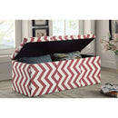  Furniture of America Zahra Fabric Storage Ottoman CM-BN6031RD IMAGE 3