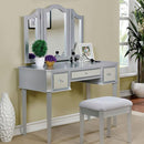  Furniture of America Clarisse CM-DK6148SV Vanity w/ Stool IMAGE 2