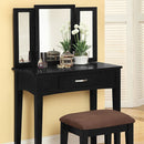  Furniture of America Potterville Vanity Table CM-DK6490BK IMAGE 1
