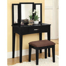  Furniture of America Potterville Vanity Table CM-DK6490BK IMAGE 2