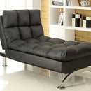  Furniture of America Aristo Leather Look Chaise CM2906BK-CE IMAGE 1