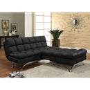  Furniture of America Aristo Leather Look Chaise CM2906BK-CE IMAGE 4