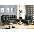  Furniture of America Aristo Leather Look Chaise CM2906BK-CE IMAGE 5
