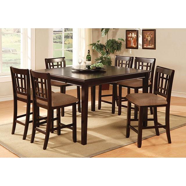 Furniture of America Square Central Park Counter Height Dining Table CM3100PT IMAGE 2