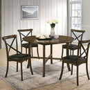  Furniture of America Round Buhl Dining Table CM3148RT IMAGE 1