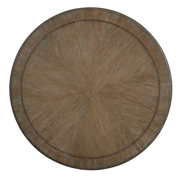 Furniture of America Round Arcadia Dining Table CM3150WH-RT IMAGE 3