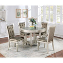  Furniture of America Round Adelina Dining Table with Glass Top and Pedestal Base CM3158RT IMAGE 2