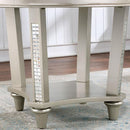  Furniture of America Round Adelina Dining Table with Glass Top and Pedestal Base CM3158RT IMAGE 3