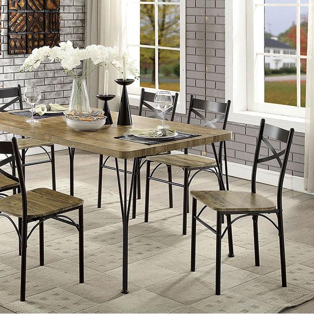 Furniture of America Banbury 7 pc Dinette CM3279T-60-7PK IMAGE 3