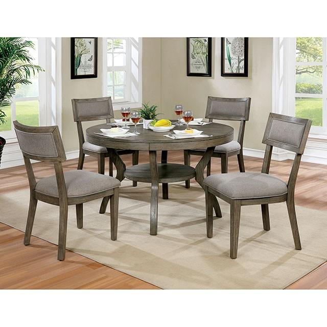 Furniture of America Round Leeds Dining Table CM3387RT IMAGE 2