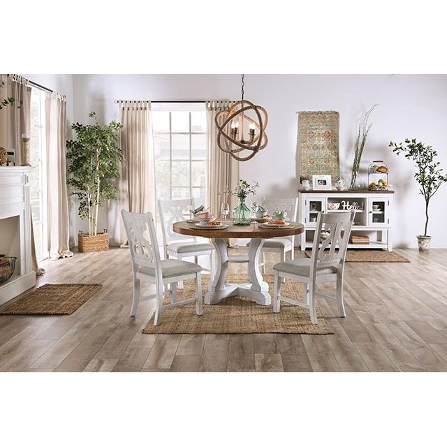 Furniture of America Round Auletta Dining Table CM3417RT IMAGE 2