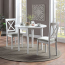  Furniture of America Jaelynn 3 pc Dinette CM3477WH-RT-3PK IMAGE 1