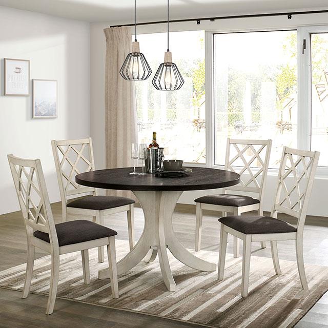 Furniture of America Round Haleigh Dining Table CM3491RT-TABLE IMAGE 1