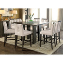  Furniture of America Square Luminar Counter Height Dining Table CM3559GY-PT IMAGE 2