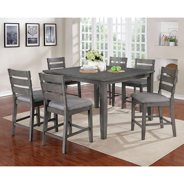 Furniture of America Square Viana Counter Height Dining Table CM3716PT IMAGE 2