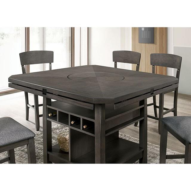 Furniture of America Round Stacie Counter Height Dining Table CM3733GY-RPT-TABLE IMAGE 5