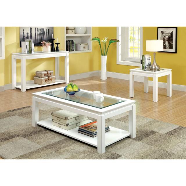 Furniture of America Venta End Table CM4238WH-E IMAGE 1